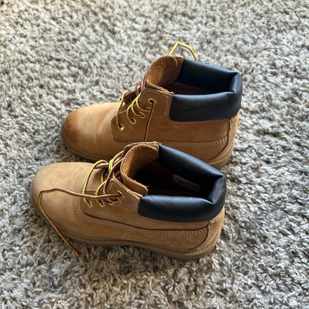 Timberland Kids Tan Leather Boots